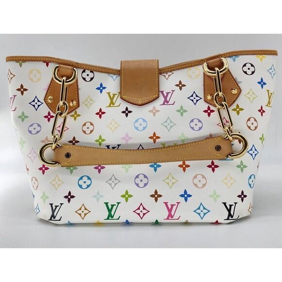 Louis Vuitton Annie GM Shoulder Bag Takashi Murakami Multicolore Mint Condition - Picture 2 of 8